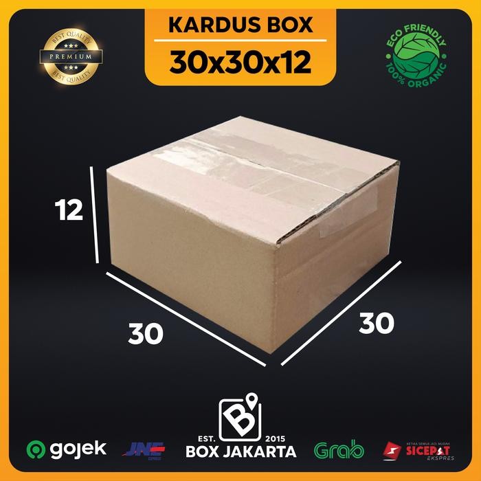 

KARDUS BOX uk 30x30x12 CM Kotak Packaging Corrugated SHEET POLOS