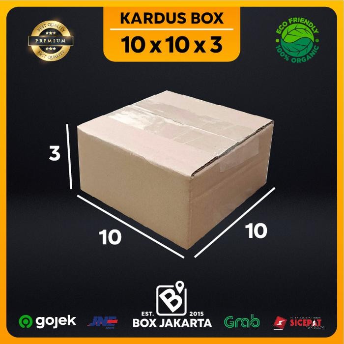 

KARDUS BOX uk 10x10x3 CM Kotak Packaging Corrugated SHEET POLOS