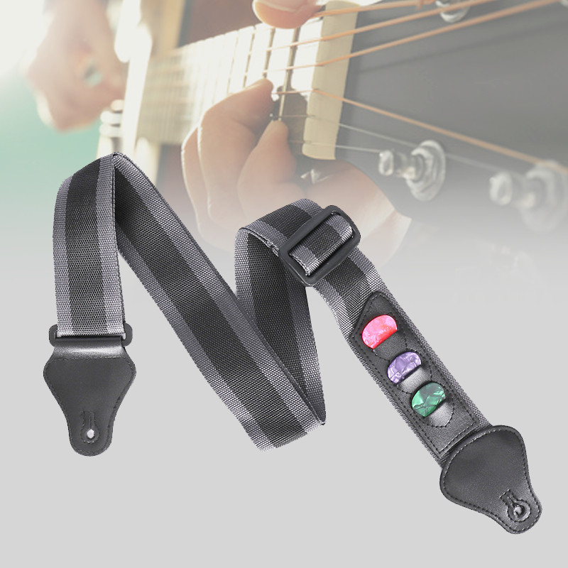 Tali Gitar Akustik, Tali Gitar Listrik, Guitar Strap, Strap Gitar Kulit untuk Bass Elektrik