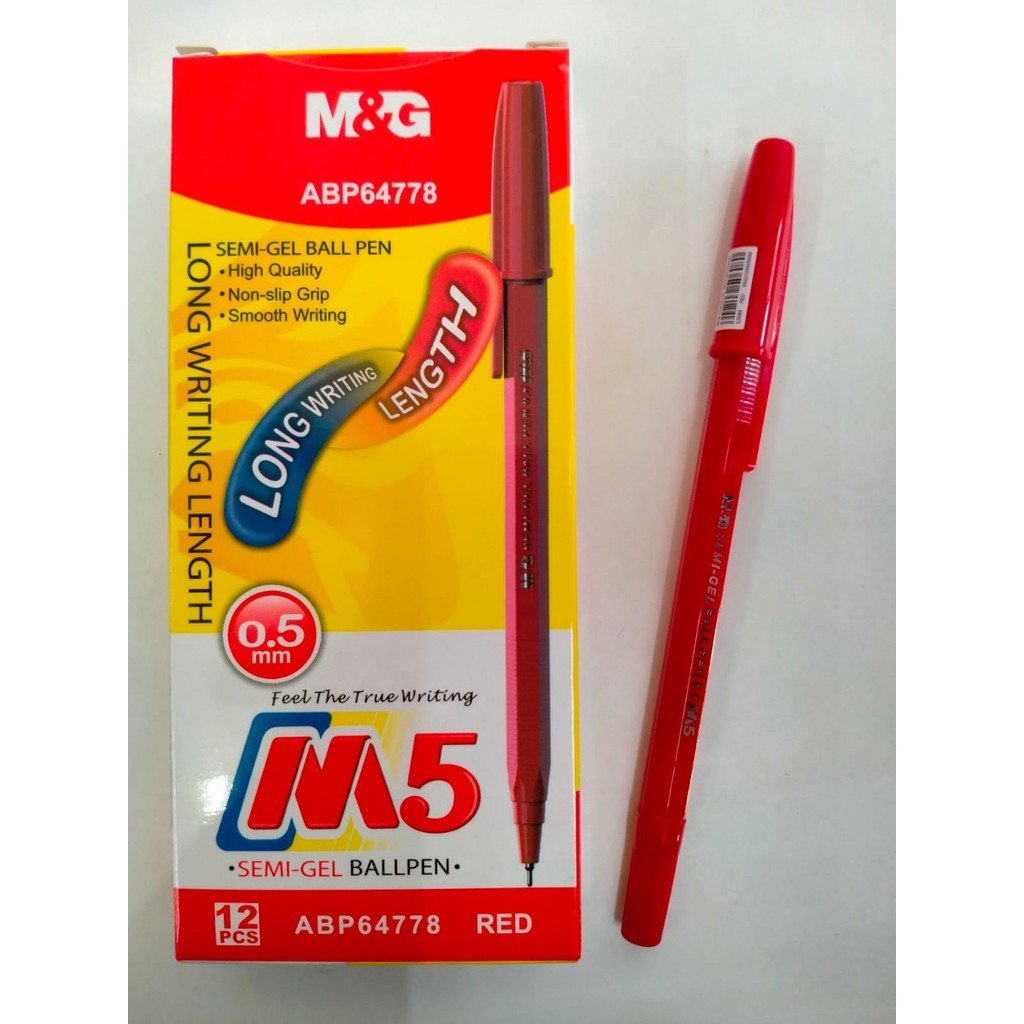 

Pulpen M&G M5 0.5 Red - 1Pack (12pcs)