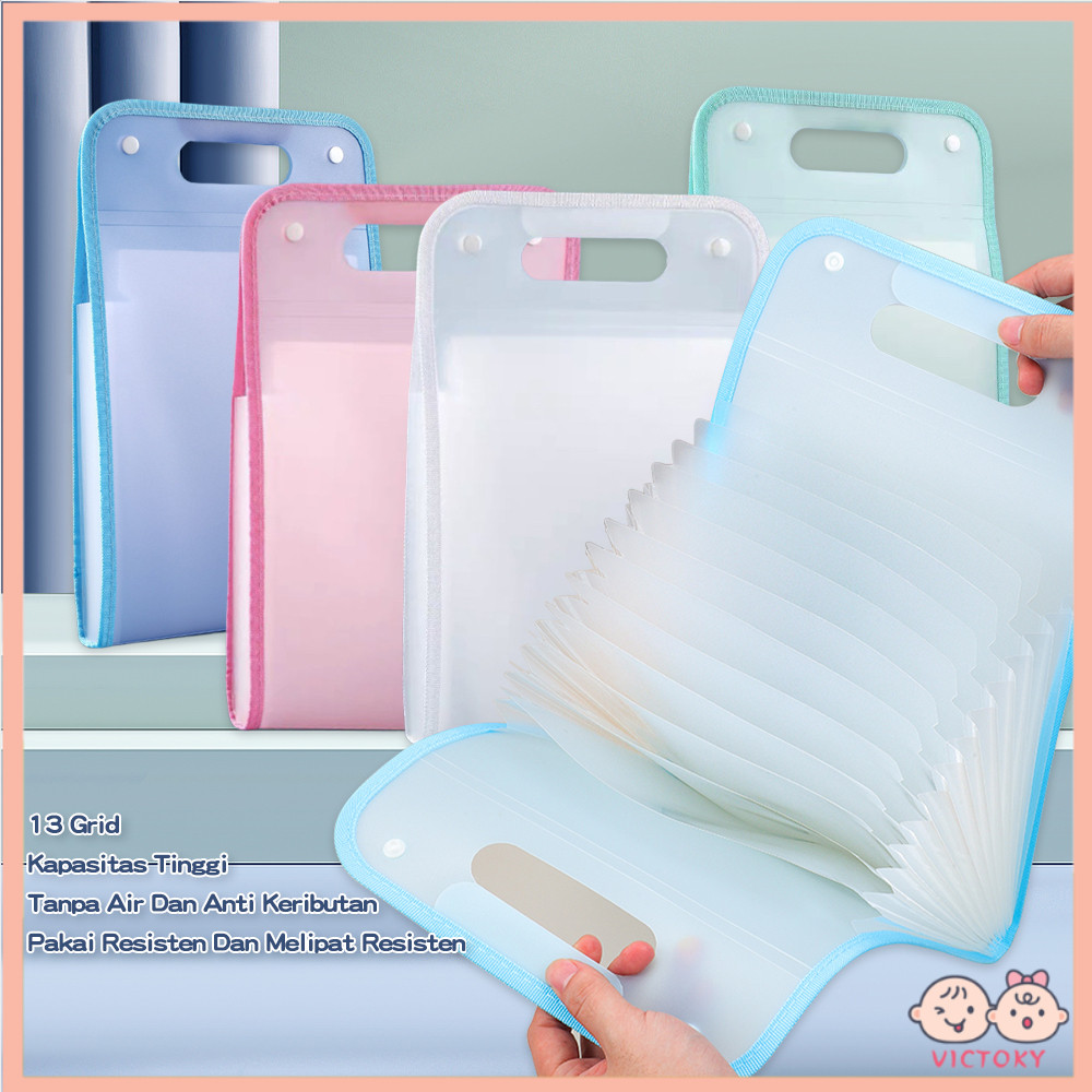 

Victoky Tas Dokumen File Handle 13 Sekat A4 Map Tas Dokumen Anti Air