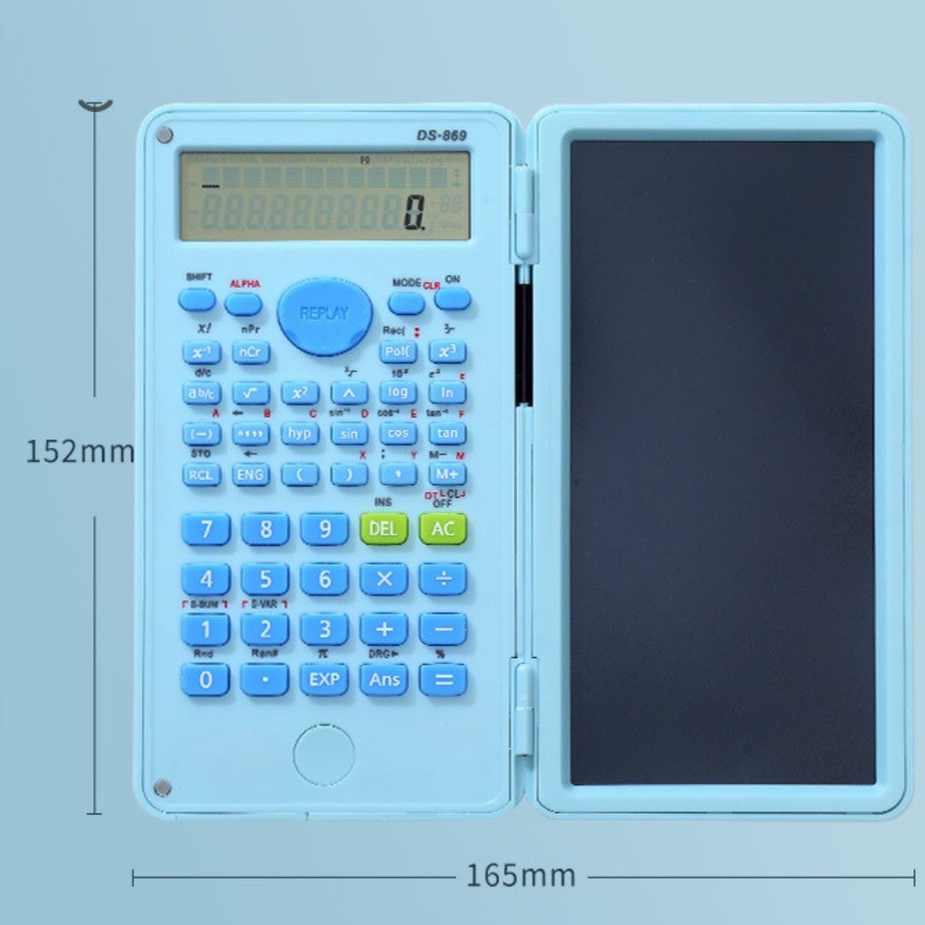 

[GROSIR ATK] KALKULATOR SCIENTIFIC FOLDABLE 2IN1 DENGAN WRITING PAD UNTUK MEMBANTU MENGHITUNG