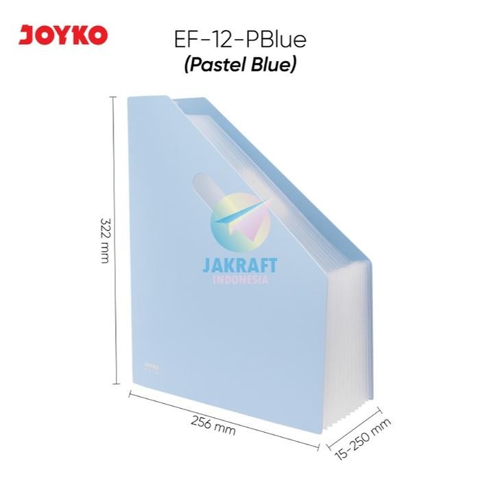 

AHHA (1 Pcs) Expanding Box File F4 Folio JOYKO EF-12 Map Accordian Akordeon Harmonika Berdiri 13 Kantong Pocket box file - Blue Pastel