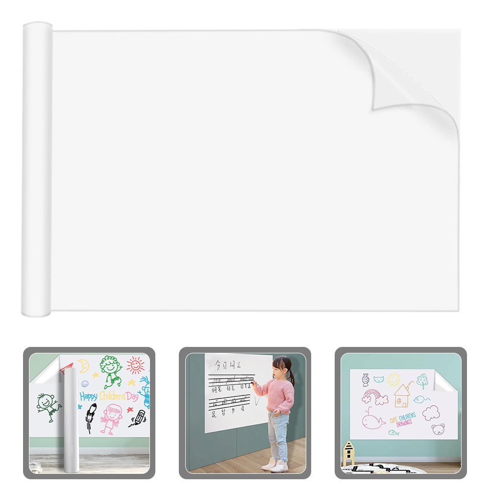 

Whiteboard Sticker Waterproof Reminder Message Board Whiteboard Blackboard Teaching Painting Graffiti Sticker Board 45*200cm