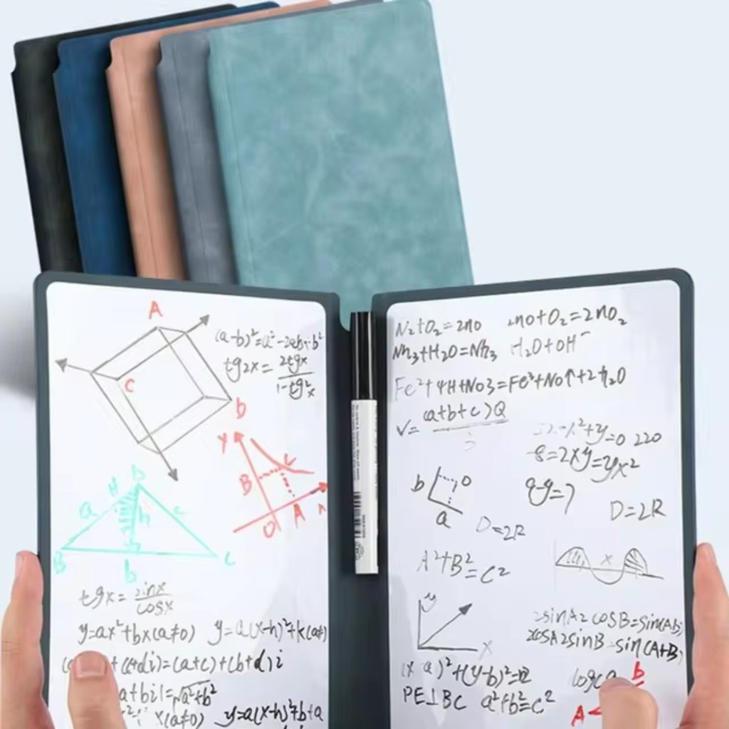

A5 Reusable Whiteboard Notebook Memo Book With Free Whiteboard Pen Erasing Cloth Weekly Planner Portable Notebooks