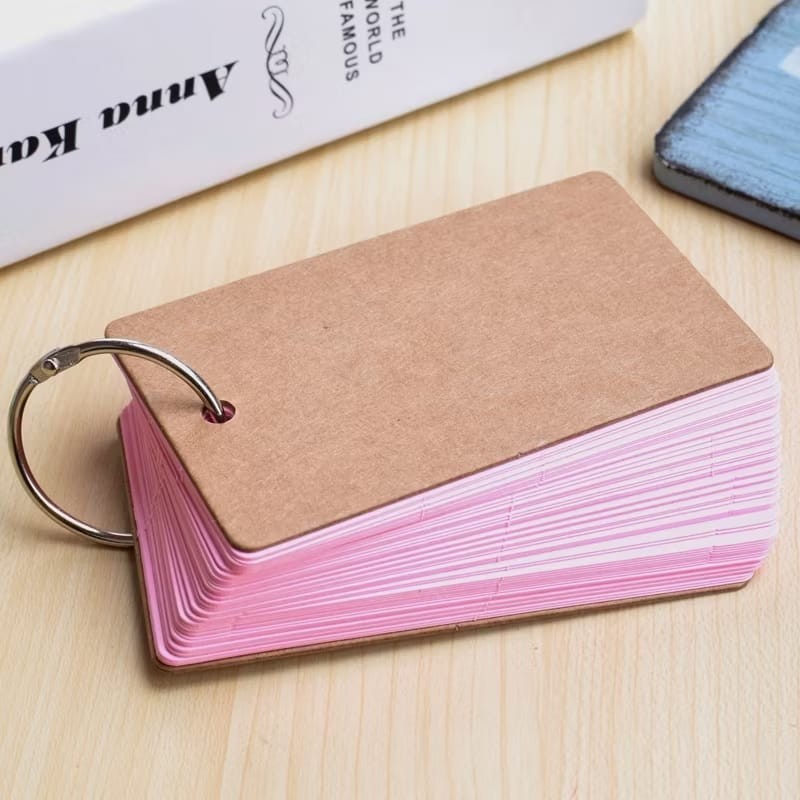 

RULIVASHOPE - flash card ring candy color notes ring memo / flash card polos edukasi / memo ring / notebook