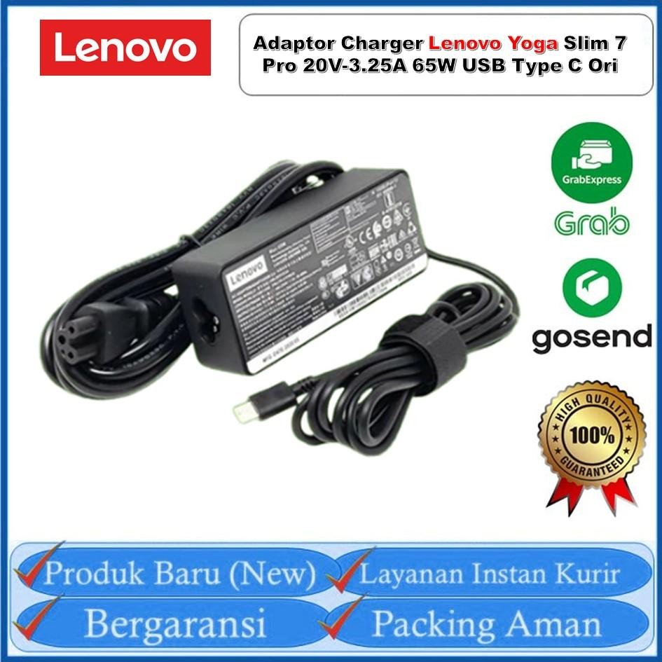 Adaptor Charger Casan Yoga Slim 7 Pro Yoga 7 Yoga 6 Yoga Slim 7 Yoga Slim 6 20V-3.25A 65W USB Type C