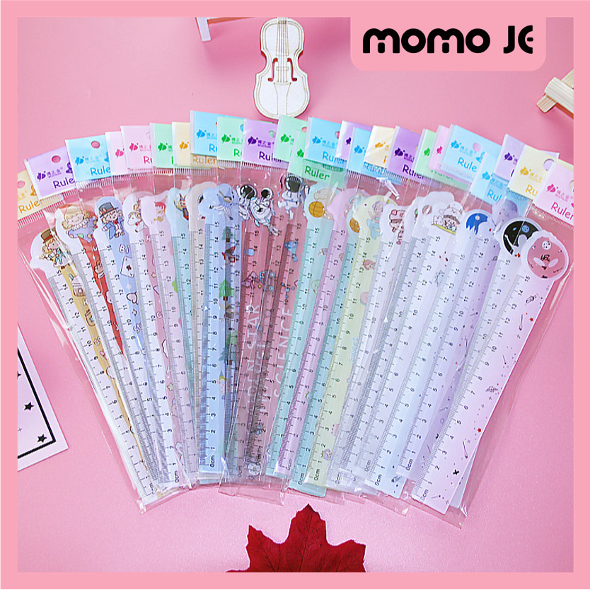 

MOMO JE S6069 Penggaris Plastik Funny Karakter Penggaris Sekolah Kantor Penggaris Bermotif Lucu Penggaris Lucu 15 Cm