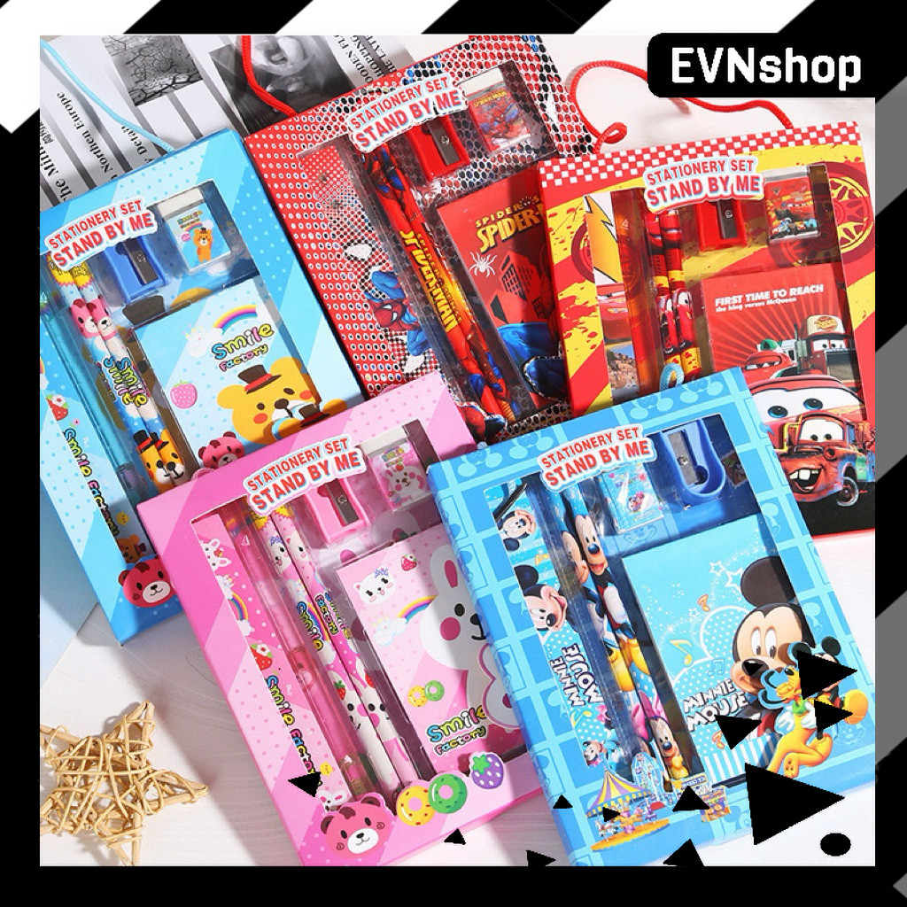 

[Ready Stock]Stationery Set Alat Tulis 6 In 1 / Stationery Set Lucu Karakter / Paket Perlengkapan Alat Tulis / Souvenir Hampers Anak Sekolah 608