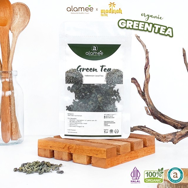 

ALAMEE Teh Hijau Green Tea Organic Kering Organik Greentea Minuman Herbal 5 gram