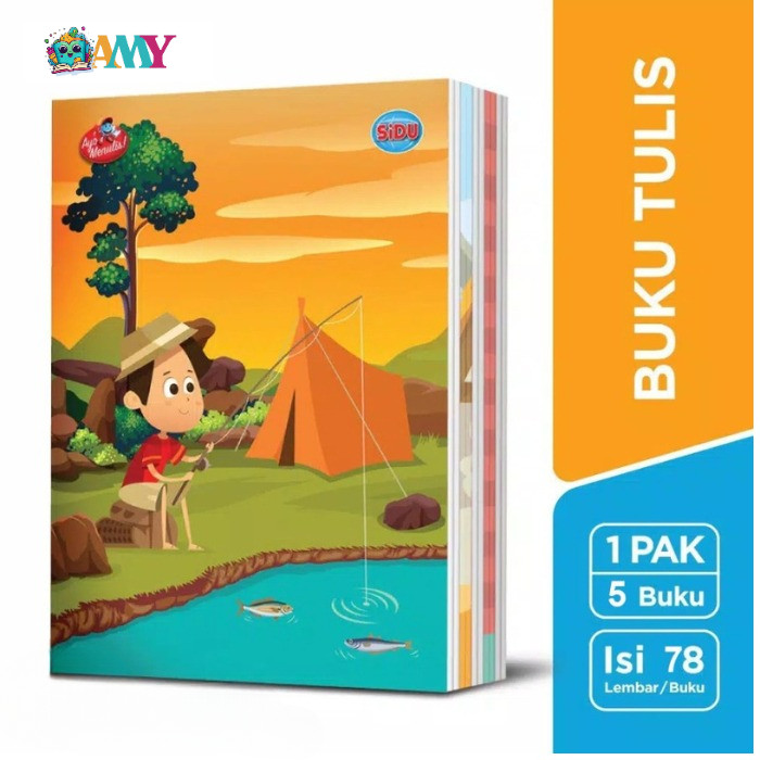 

(1Pak) SIDU BUKU TULIS 78 1 Pak ISI 5 BUKU / BUKU TULIS SIDU 78 Lembar 1 Pak Amy Stasionary