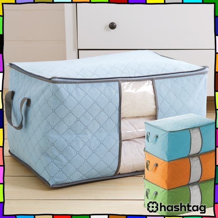 #️⃣  HL0037 Bamboo Storage Box Tempat Penyimpanan Baju Organizer Model Tidur Y1031