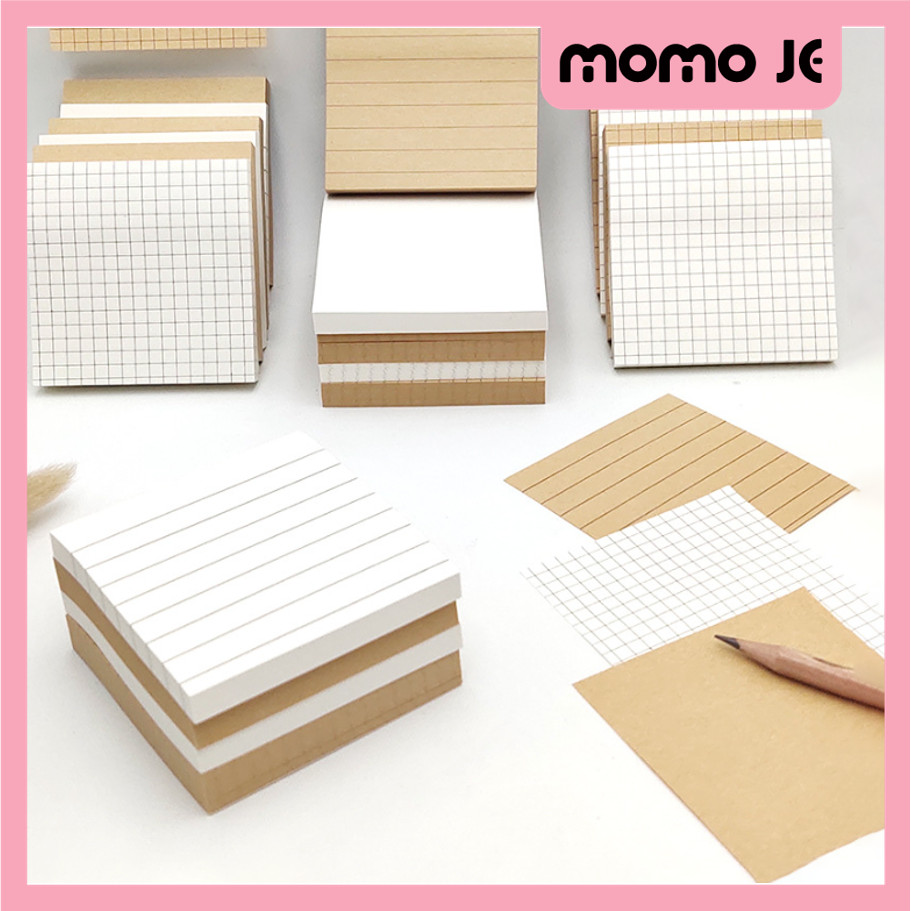

MOMO JE S6291 Memopad Sticky Notes Vintage Sticky Note Memo Kraft Paper