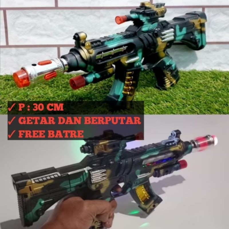Mainan Tembakan Nyala dan Bunyi / Mainan Anak laki laki_Tembakan nyala dan bunyi_Tembakan gatling Co
