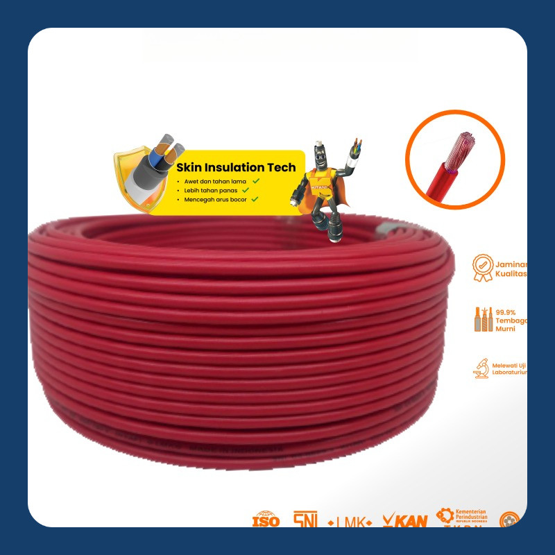 KITANI - NYAF 0.75 mm² -  50 Meter -  Kabel Tembaga Serabut