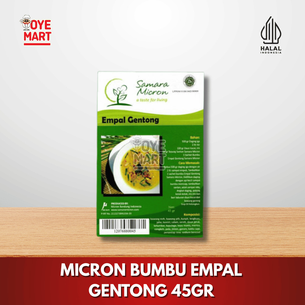 

MICRON BUMBU EMPAL GENTONG 45GR/BUMBU INSTAN