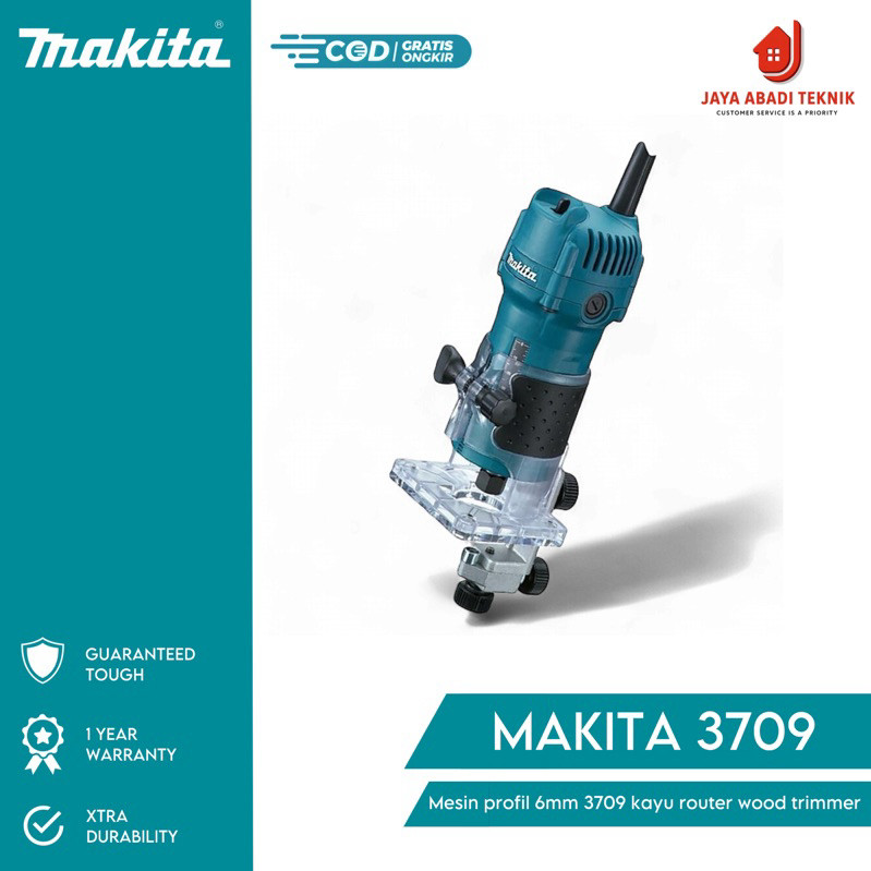 Trimmer Kayu Makita 3709 Mesin Profil 6mm Router Kayu Terbaik | Bisa COD