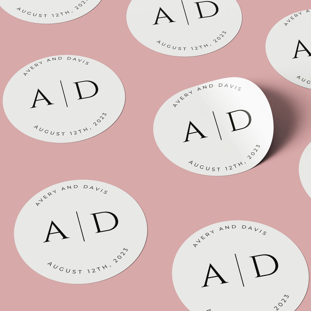 

[ISI 125pcs] Aneka Sticker Souvenir Bulat Stiker Wedding Pernikahan Lingkaran Minimalis WB52