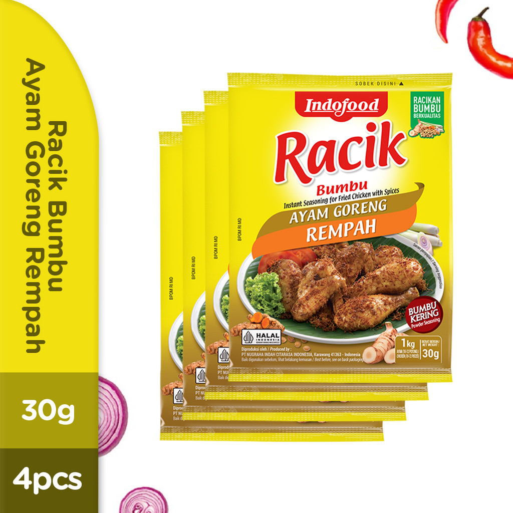 

4 PCS - Bumbu Racik Indofood Ayam Goreng Rempah 26 Gr