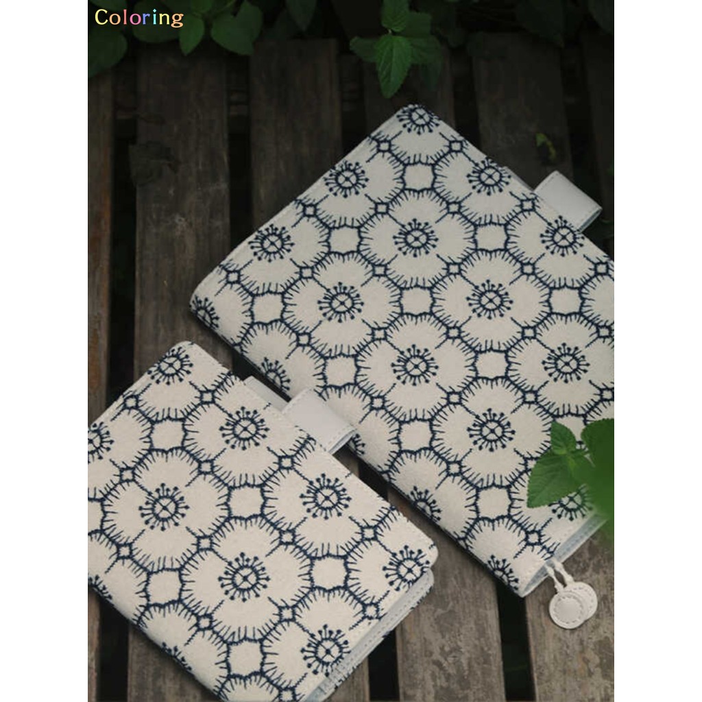 

Munimhoe Seaweed Embroidered Notebook Cover - A5/A6/B6 Sizes, Unique Handcrafted Book Cover, Perfect for Daily Use