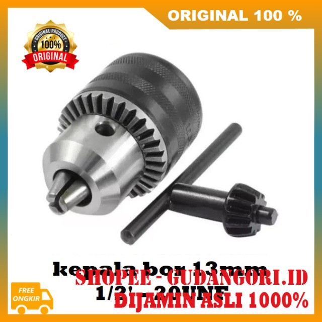 Kepala Mesin Bor 13mm x 12 inch Kepala Bor Listrik Chuck Bor 13mm Kepala Bor 13mm ORIGINAL