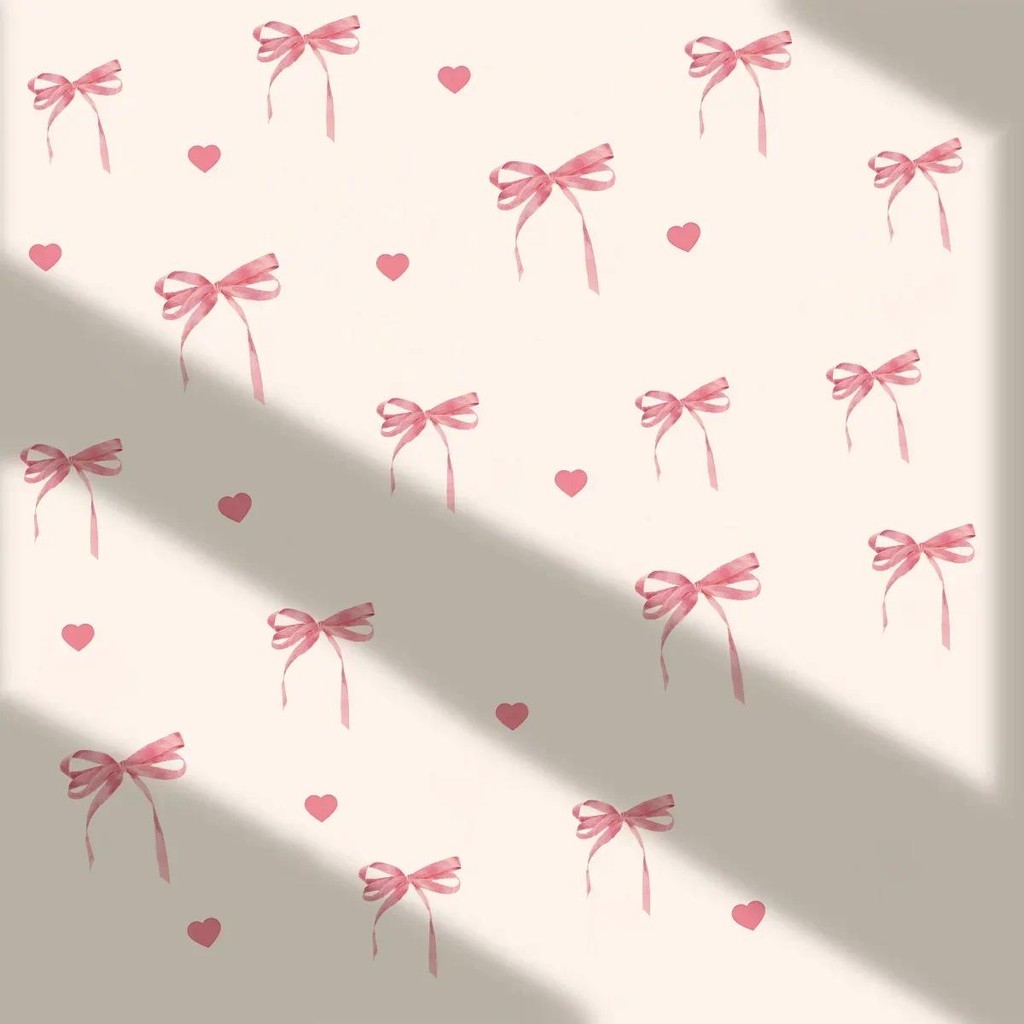 

1PC Pink Bow Love Home Decor Stickers Closet Stickers Girl Heart Bedroom Wall Stickers Home Decoration Accessories