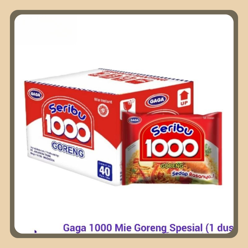 

GAGA 1000 Mie Goreng Spesial | Soto Mie (1 Dus = 40 Pcs Harga Grosir)