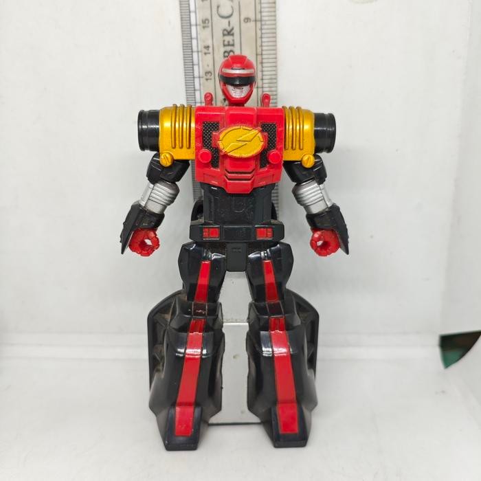KYKY Action Figure Power 5.5' Rangers Operation Overdrive Triple Transforming Megazord Red Merah Ori