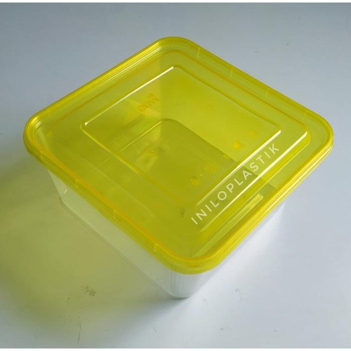 Thinwal Envi 1500ml SQ Colour / Thinwall Kotak Plastik 1500 ml warna @1Pack - Kuning