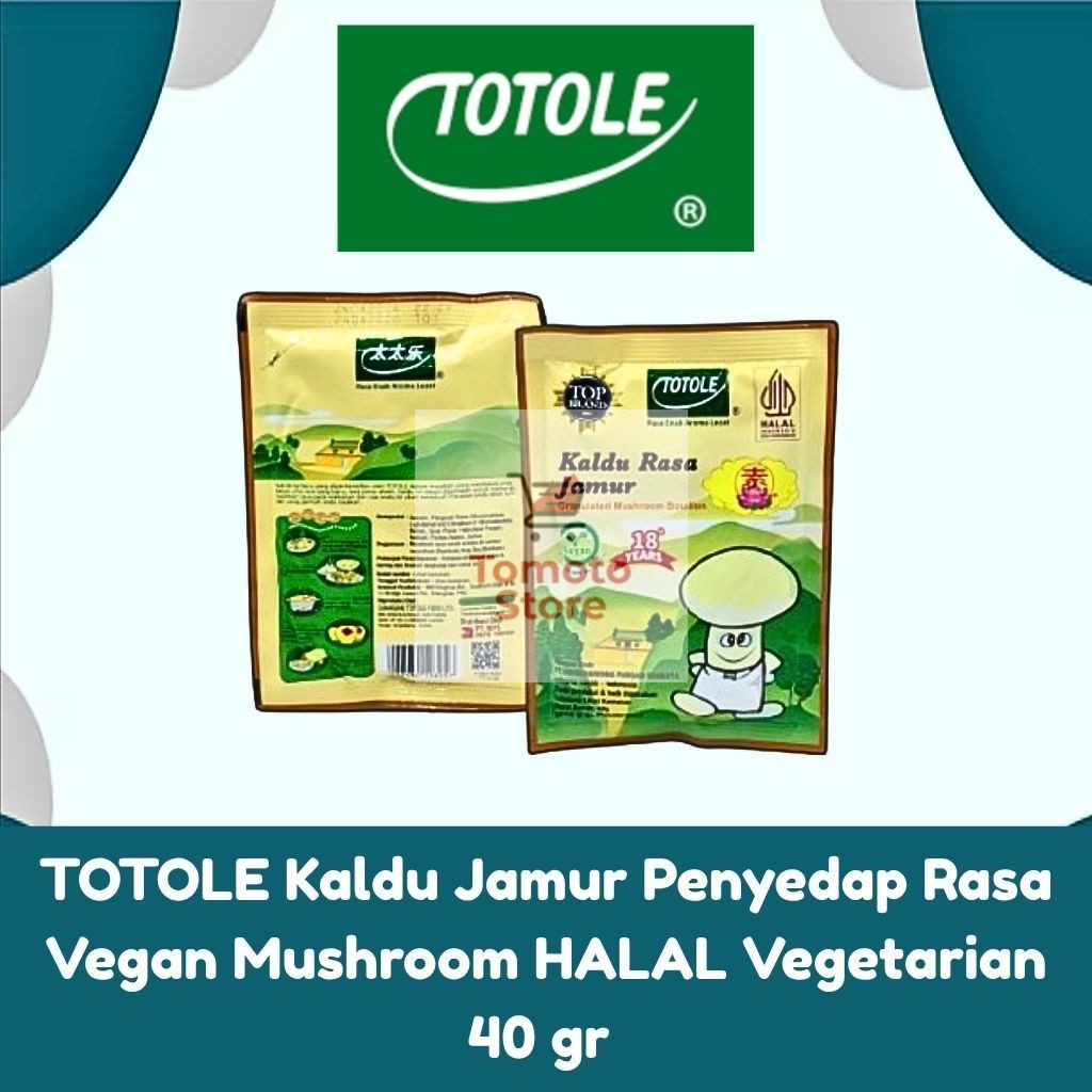 

✨ TOMOTOSTORE ✨ TOTOLE Kaldu Jamur Penyedap Rasa Vegan Mushroom HALAL Vegetarian 40 gr