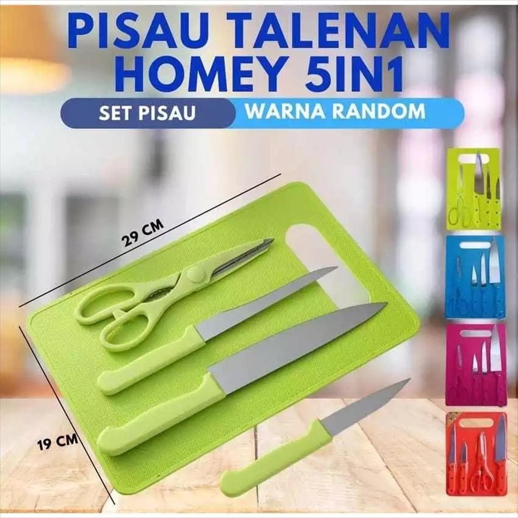 KBU Talenan Pisau 5 in 1 Kualitas Tinggi dan Paket Hemat Viral Souvenir Murah