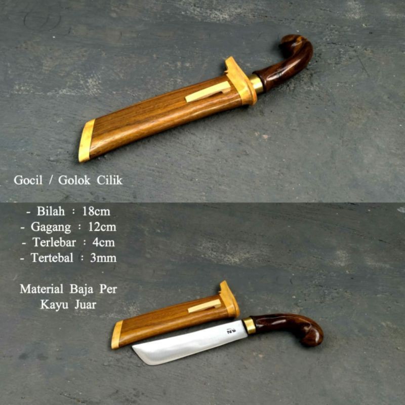 Termurah Golok Cibatu/ Pemotong Kayu dan Bambu/ Asli Baja Per/Full Tank/Siap Pakai Model Gocil Johar