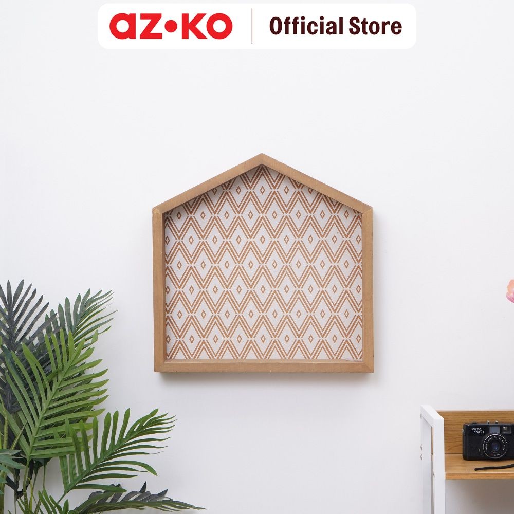 AZKO Hiasan Dinding 44.5x45 cm Cork Board Pentagon Wall Art Decoration Dekorasi Dinding Rumah Cafe R
