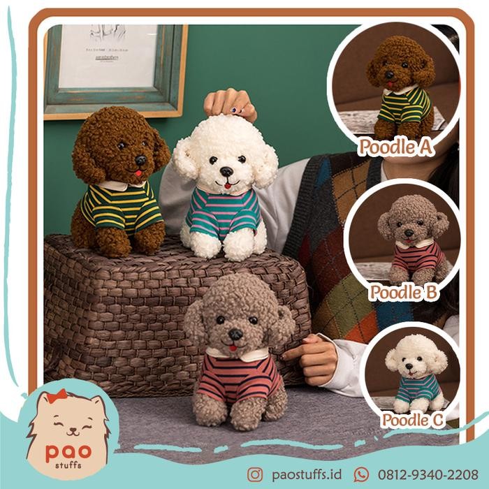 dog photoshoot mainan plush toy pet display baju anjing premium poodle - poodle B BS