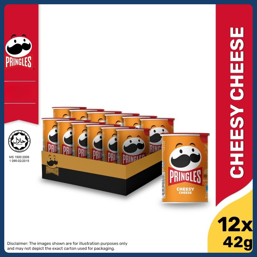 

[CARTON DEALS] Pringles Cheesy Cheese Keripik 42gr (12 pcs)