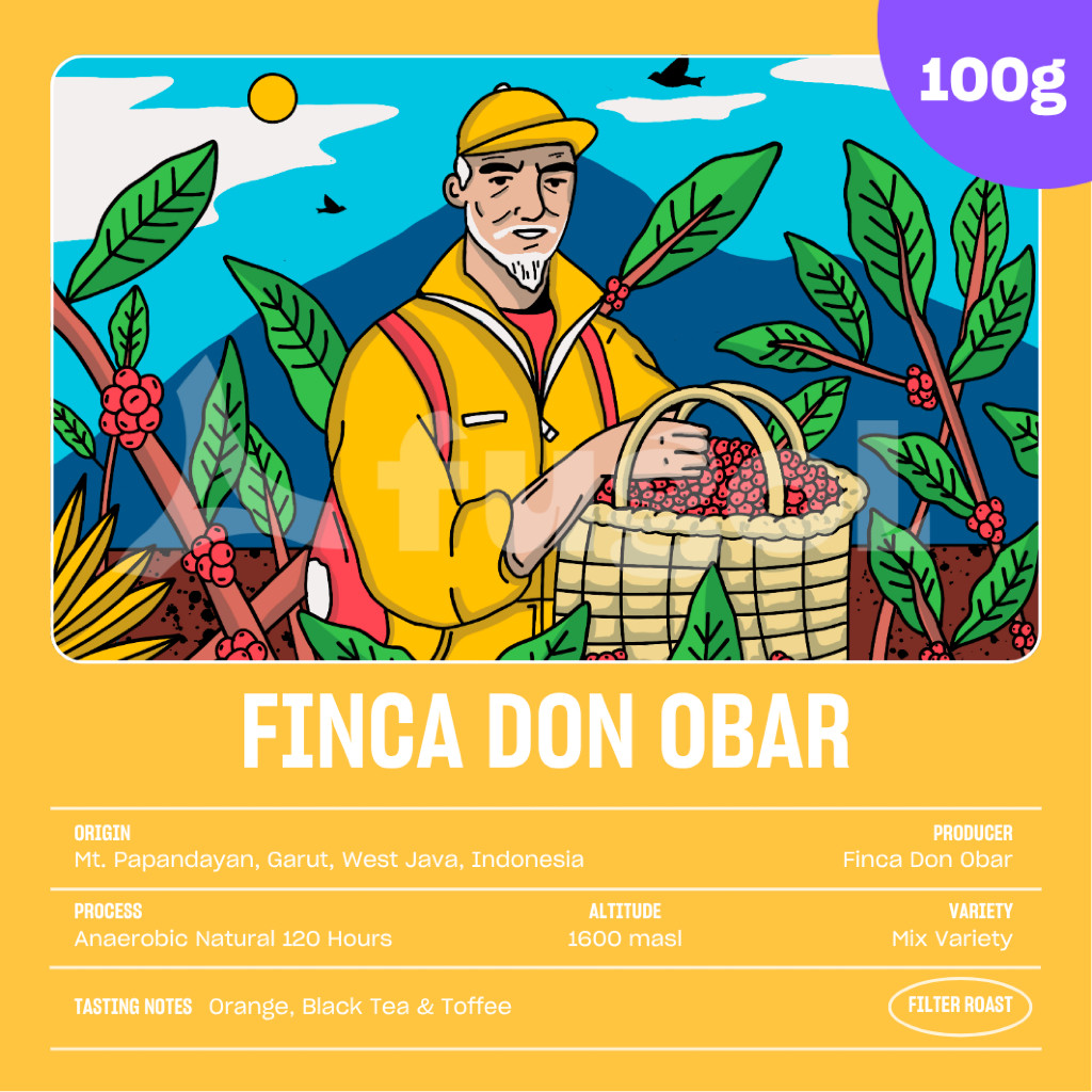 

Biji Kopi Arabika Finca Don Obar (100 gr) Single Origin Coffee