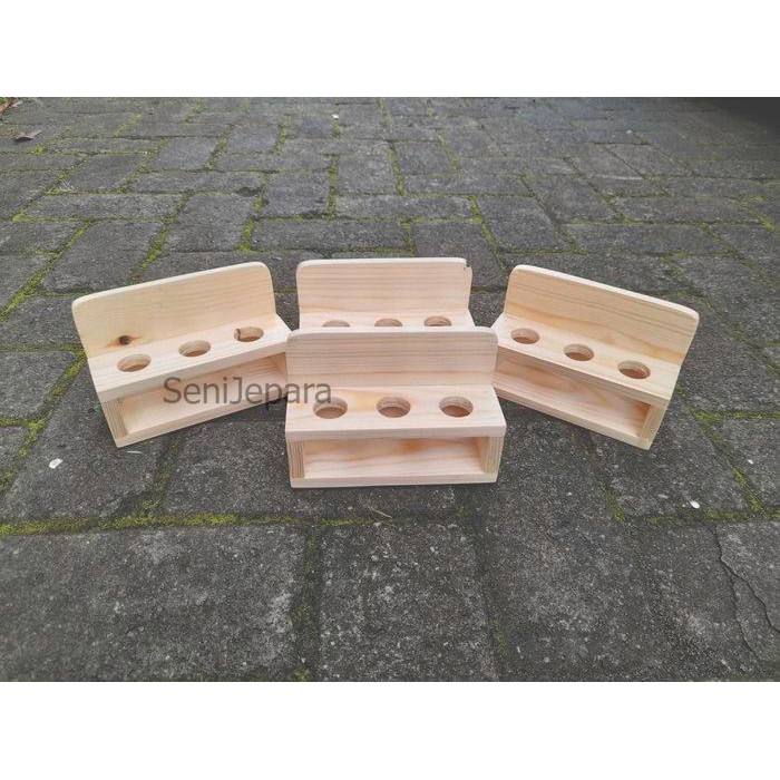 rak kayu tempat botol parfum SJ3243