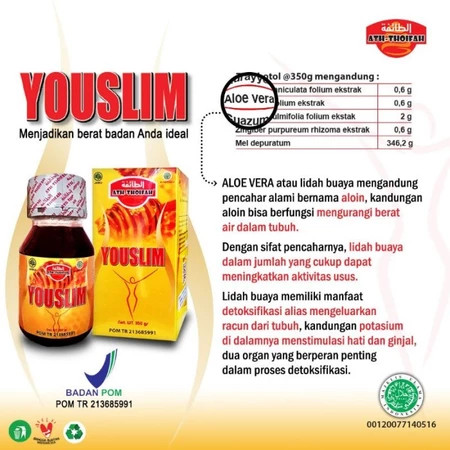 MADU DIET YOUSLIM ATH THOIFAH 350 GRAM - MADU DIET YOU SLIM - HERBAL DIET PELANGSING