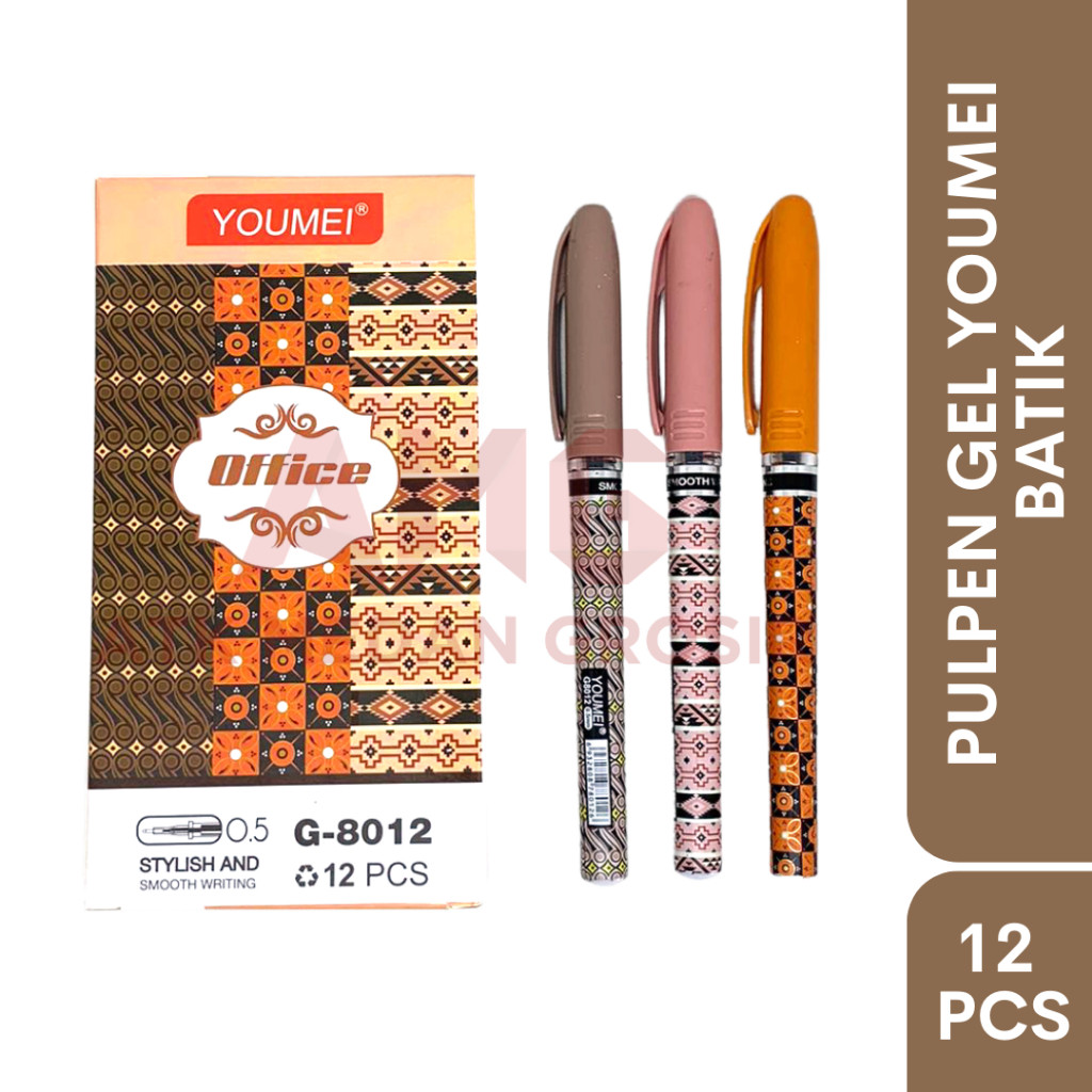 

PULPEN GEL YOUMEI BATIK PER LUSIN ISI 12PCS