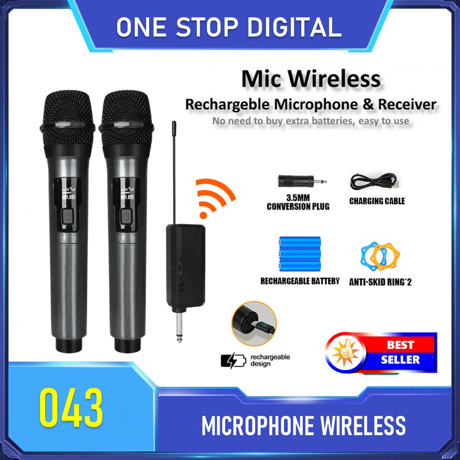 Mikrofon Wireless Mic Karaoke Nirkabel / Microphone Wireless Karoke dengan Kualitas Suara yang Bagus