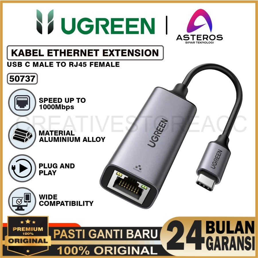 UGREEN LAN USB C to LAN RJ45 - Ugreen 50737 1000mpbs Lan Card Ethernet MacBook Adapter