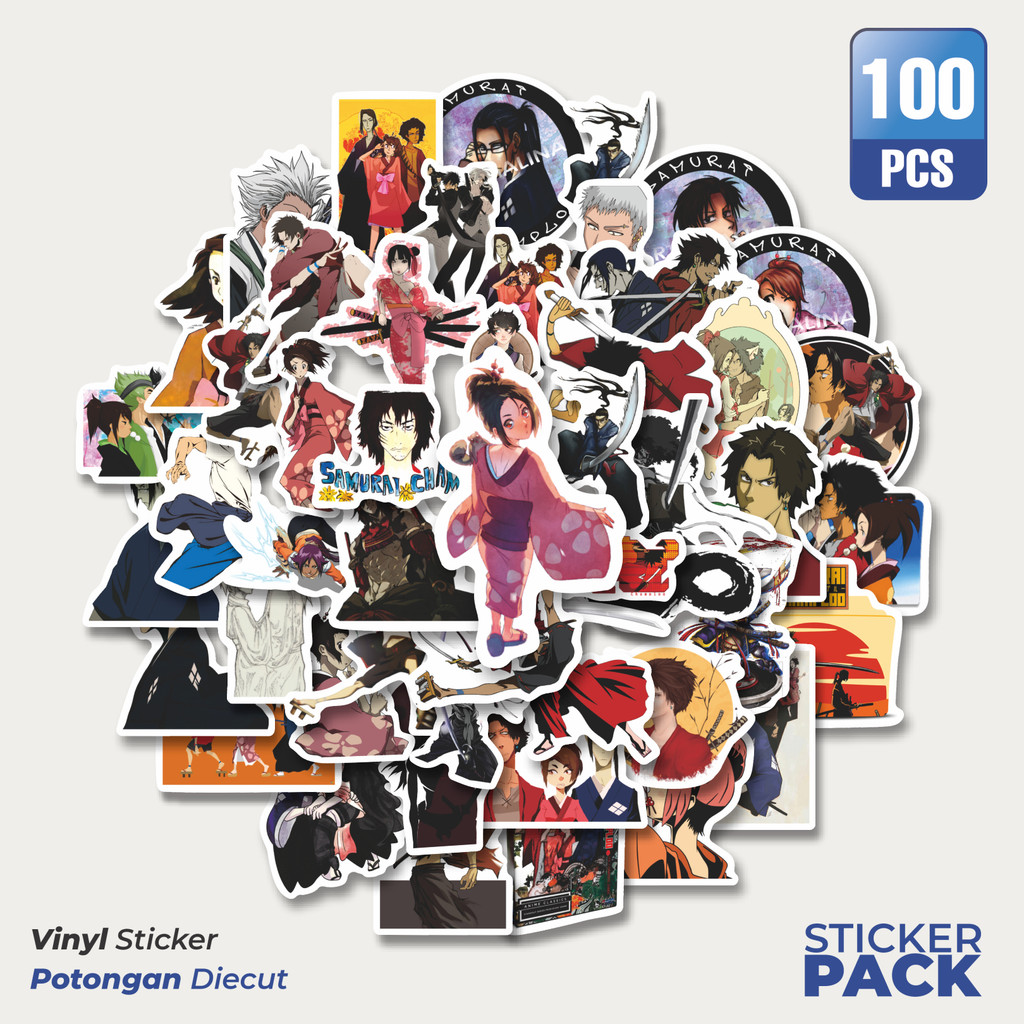 

Stiker Vinyl Sticker Anime Samurai Champloo Waterproof Aesthetic- Untuk Laptop, Motor, dan Helm - Paper Stationery Pack
