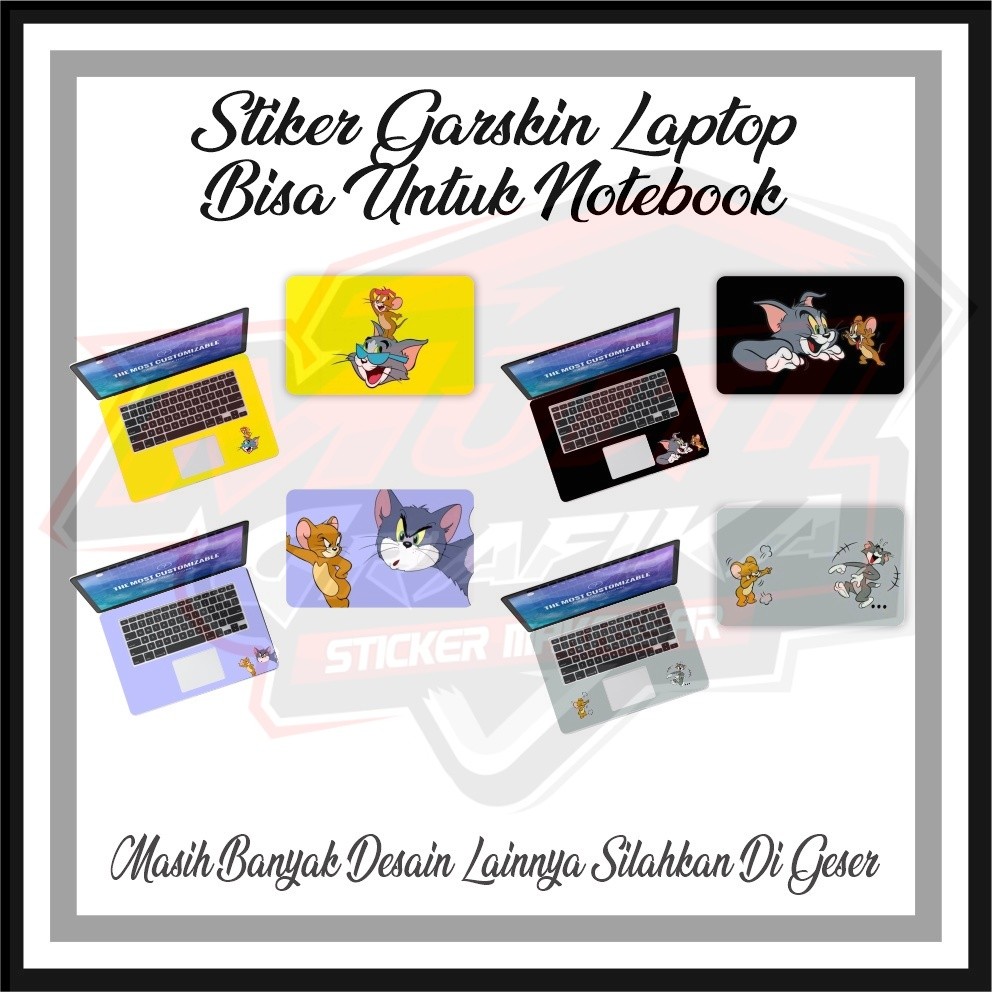 Multi Stiker Laptop Kartun Lucu  Cover Protector Notebook Skin Garskin Cute Minimalis Pelindung Lapt