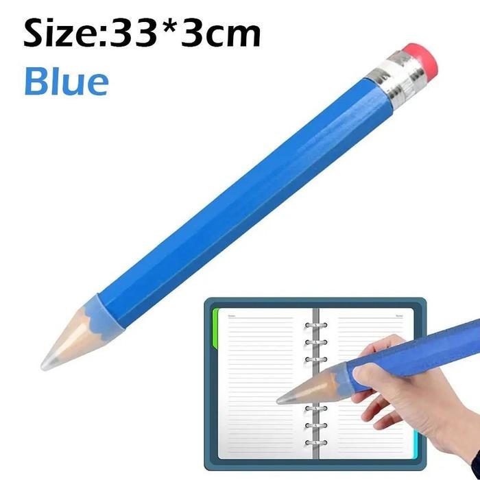 

AHHA Pensil Jumbo Besar 33 CM Mainan Pencil Pensil Jumbo Hiasan Photo Kado - Biru