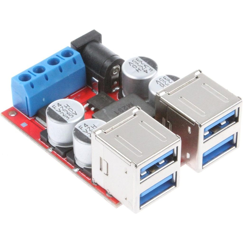 8A 4 USB Charger Power Supply Module DC 12V 24V 8-35V Buck to DC 5V 2A 4-Port USB for Car Charger Mo