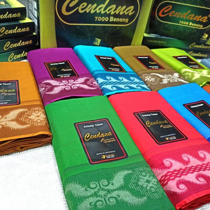 sarung motif bali kembang Cendana - Biru