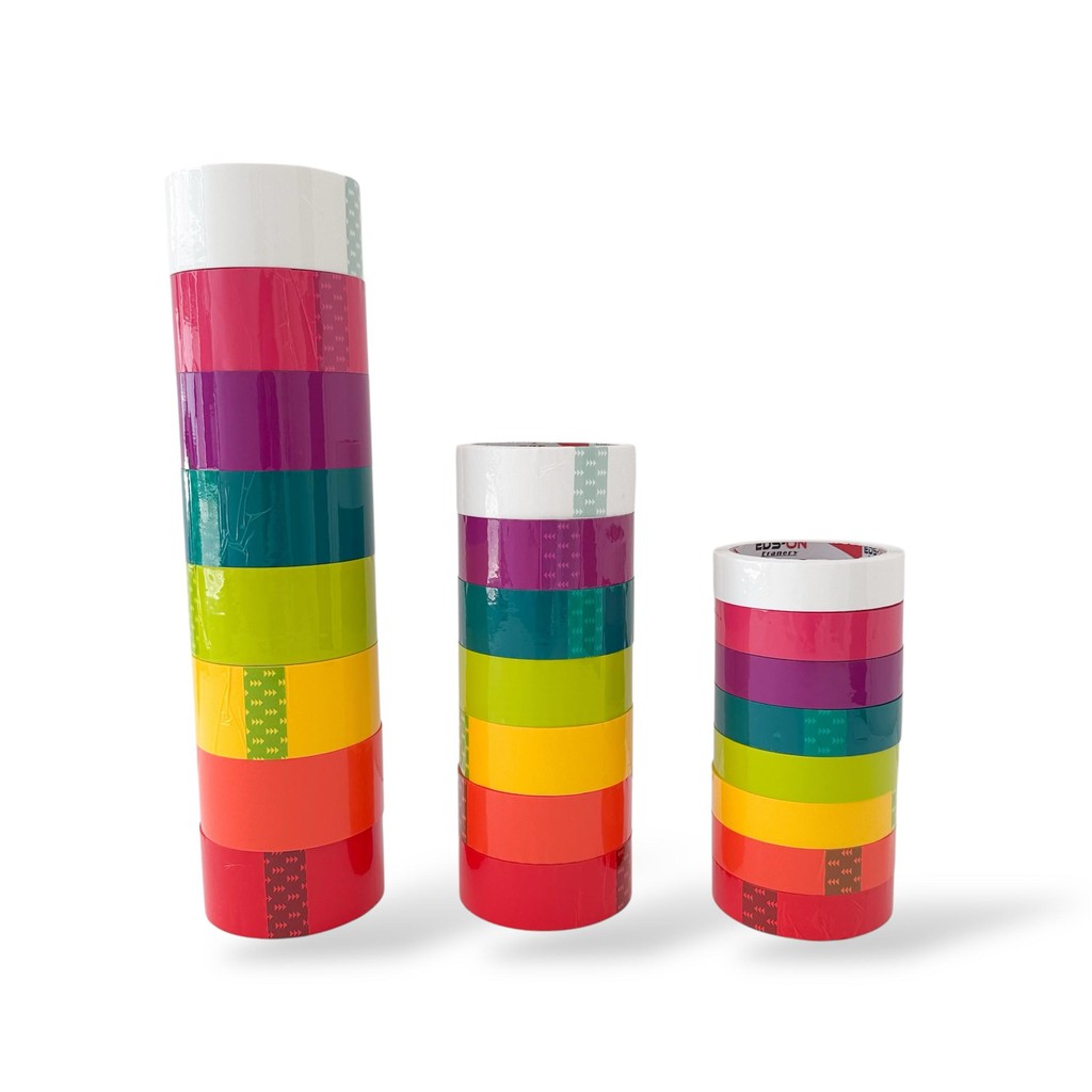 

LAKBAN OPP WARNA WARNI BERBAGAI UKURAN / LAKBAN WARNA 24MM 36MM 48MM