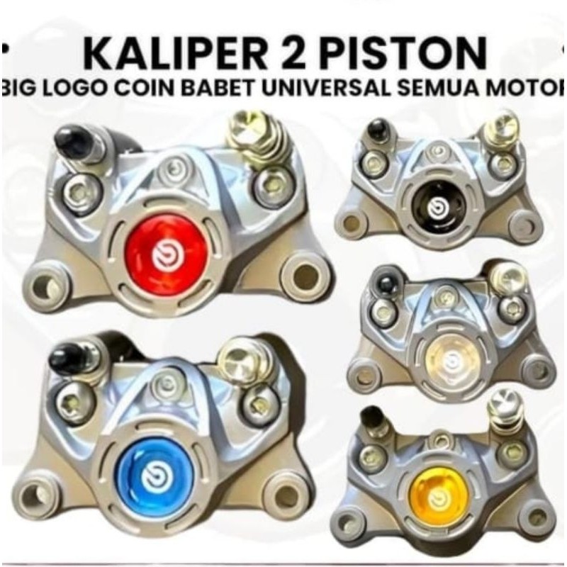 KALIPER 2 PISTON MODEL BIG LOGO KTC KOIN UNIVERSAL MIO BEAT FI BEAT ESP FINO SCOOPY VARIO
