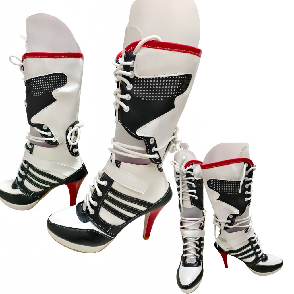 Quinn Cosplay Shoes Boots Carnival Boots Halloween Woman sguise