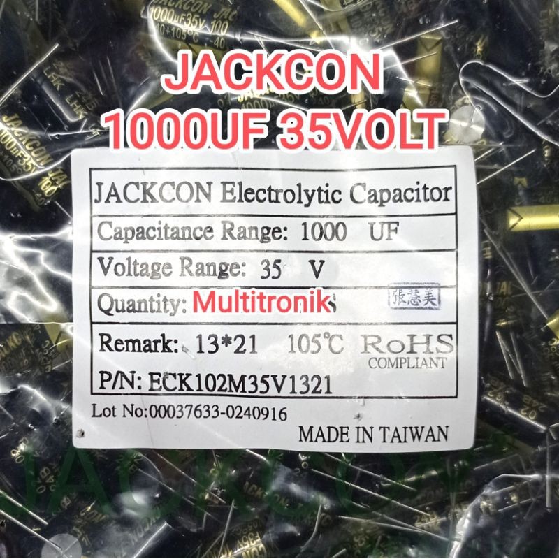 Elco 1000uf 35volt jackcon elko 1000 uf 35Volt Taiwan